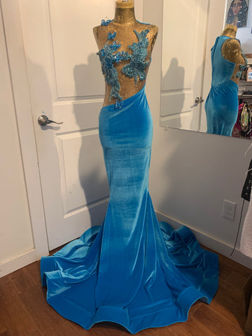 Butterfly Blue Gown