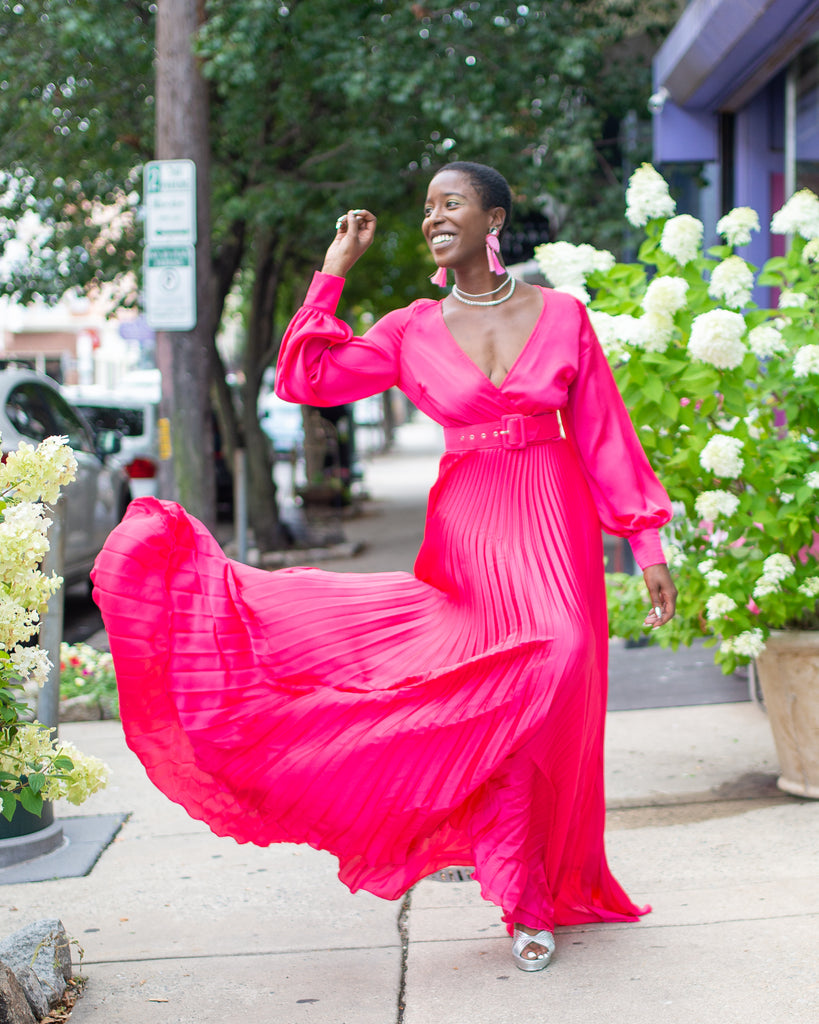 Whimsical Dress Gown Fuchsia pink / Medium