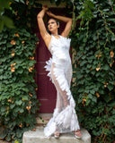 Tia White Feather Dress Gown