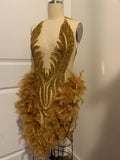 Glitter Goddess feather dress