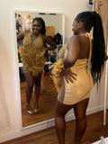 Glitter Goddess feather dress