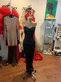 Black zebra dress