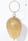 Crystal fringe ball Purses